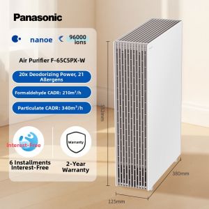 Panasonic | Slim Home Baby Air Purifier for Formaldehyde Odor Dust Smoke Removal