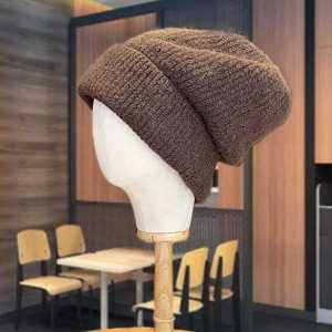 K-style Thick Loose Woolen Cap Children Fall and Winter Heattech Knitted Earflaps Cap Face-Covering All-Match Pile Heap Cap Make Your Face Look Smaller