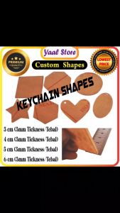 ACRYLIC CLEAR SHAPE (ROUND/LOVE/RECTANGLE/CUSTOM SHAPE) For Blanks Keychain/Keychain For DIY(Transparent)MURAH LASER CUT