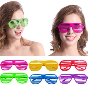 6/12pcs Colorful Louver Glasses Toys Childrens Boys and Girls Birthday Party Gifts Neon Sunglasses Makeup Party Photos Props