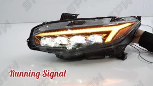 Honda Civic FC (2016-2021) OEM Morimoto 4-Projector Head Lamp Head Light Dynamic LED Daylight DRL Running Signal Light 2016 2017 2018 2019 2020 2021