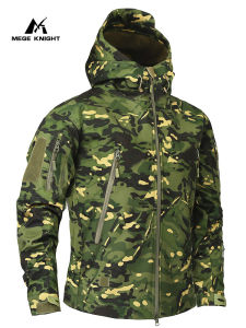 Mege แจ็คเก็ตแบบนิ่มแจ็คเก็ตหนังฉลามสําหรับผู้ชายและผู้หญิงชุดปีนเขากันน้ําระบายอากาศได้ดีเสื้อคลุมหนาพิเศษสําหรับฤดูใบไม้ร่วงและฤดูหนาว