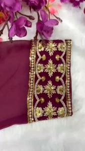 MK1238 SAREE READY TO WARE -A New Trending Embroidery Lace Gown Saree