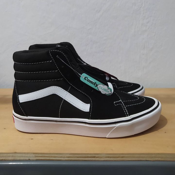 Vans UA Comfycush SK8 Hi True Black White original- vans sk8 hight