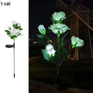 Đèn LED Năng Lượng Mặt Trời Nhân Tạo Hình Hoa Hồng Đèn Trang Trí Ngoài Trời Chống Nước Cho Sân Vườn Bãi Cỏ Sân Hiên Đám Cưới Ngày Lễ