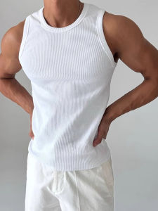 DAVID&ME | American Style Sport Fitness Vest Elastic Ribbed Muscle Fit Sleeveless T-shirt