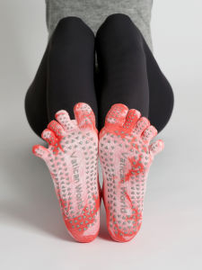 Non-Slip Yoga Socks Professional Pilates Fitness Indoor Sports Adult Ankle Length Five Finger Cotton Breathable Sweat Absorbent