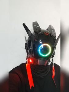 หน้ากากไซเบอร์พังก์ cosplay หน้ากากเรืองแสงหมวก Star Wars หมวกคาเมนไรเดอร์เด็กเมชา