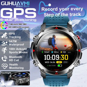T-REX3 Outdoor Sports SmartWatch Man Military Quality 1.46inch AMOLED HD Display Heart Rate BT Call 3ATM Waterproof Bracelet Men