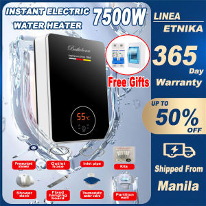 LINEA Water Heater For Shower Electric LCD Touchscreen With Self-modulating Instant Hot 7500W