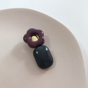 Cute Duckbill Hair Clip Side Floral Collar Color Collision Hair Accessories Girls Hairpins Korean Style Fresh out Fashion