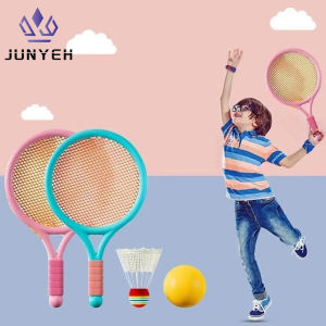 Kids Badminton Rackets Set Lightweight Children Tennis Badminton Toy Children Tennis Racquets with Balls for Family Game