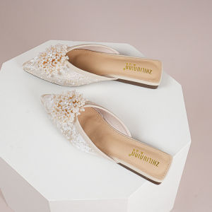 Fashionable Pointed Toe Slip-On Slippers for Women Summer Outdoor Wear Anti-Slip Odor-Resistant Lazy Shoes Large Size Womens Footwear