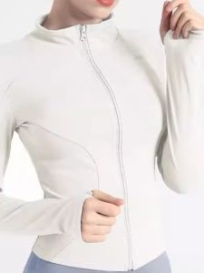 แจ็คเก็ตทรงสลิมฟิตคอตั้งซิป แจ็คเก็ตสั้นผู้หญิง แฟชั่นฤดูใบไม้ร่วง แจ็คเก็ตสั้นผ้าฝ้ายผสมโพลีเอสเตอร์ ปกติ