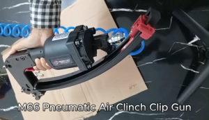 M66 Pneumatic Air Clinch Clip Gun Plier For 3mm Metal Wire Clamping Trapping Pinch Crab Trap Fishing Gear mattress spring for Catching River Fish Pets Cage Crabs Sea Crab Luring Tool Crab Hook Line Set Specialized Crabbing Equipment