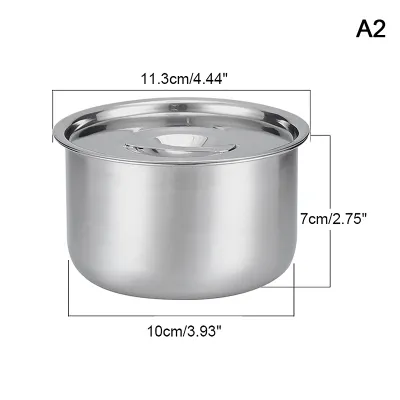 304 Stainless Steel Rice Bowl With Lid Soup Bowl Steamed Rice Bowl Anti-Scalding Child Small Bowl Korean Cuisine Kitchen Tools