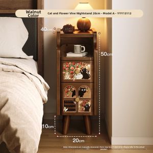 MR ART | French Vintage Solid Wood Bedside Table