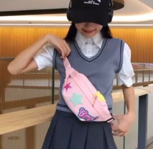 Cute Canvas Bag Women New Trendy Crossbody Bag Summer Sports Chest Bag Niche Versatile Waist Bag