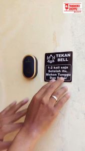 Papan Tanda Bell Akrilik / Sign Board Bell Akrilik Outdoor Waterproof