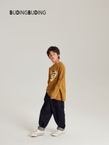 Boys Cartoon Long Sleeve Cotton T-Shirt Spring Autumn Kids Fashionable Clothing Parent-Child Matching round Neck Top