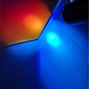Cross Dichroic Optical Filter Reflect Blue Light ,Through Red Light Prism44x44x0.7mm Splitter Glass K9 Light Filter