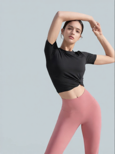 Slim Fit Twisted Hem Womens T-Shirt