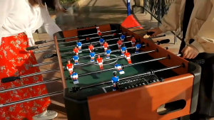 1.2M Foosball Table Wooden Tabletop Family Multi Player Football Game Table Living Room Fun Game Family Activity Meja bola sepak