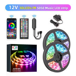 aiopp | ColorRGBLED Strip Light RGB 5050 Flexible Ribbon DIY Led Light Strip RGB  Tape Diode DC 12V bluetooth Christmas lights