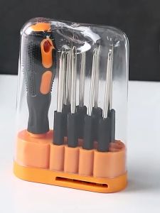 10-in-1 Screwdriver Home Use Combination Work Set Dual Use Small Screwdriver Phillips Screwdriver multifunctional Computer disassembly and maintenance kit one-line cross screwdriver Tools & Home Improvement Hand Tools Screw & Nut Drivers