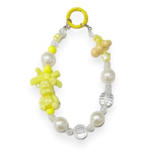 Marle Phone Strap Luxury Bear Big Pearl Crystal Tali Gantungan HP Premium Strap Phonestrap Handphone Aesthetic Resin UV Beruang Mutiara