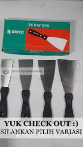 KAPE GAGANG KARET FIBER / SCRAPPER / ALAT PENGERUK CAT TEMBOK 1.5" 2.5" 3" 4" INCH BAGUS MURAH