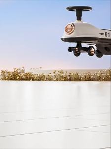 Durable Dual-seat Scooter Silent Light-up Wheels