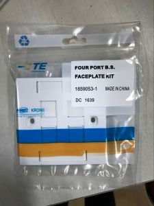 Amp Amp 4-Port Panel Four-Hole Flat-Port Network Panel 1859053-1 with Falling Door Original