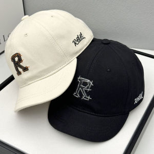 หมวกเบสบอลทรงตั้ง R สำหรับผู้ชายและผู้หญิง ฤดูใบไม้ผลิและฤดูร้อน หมวกกันแดดป้องกันแสงแดด หมวกแฟชั่นแบบสวมสบาย