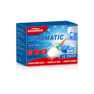 12 Automatic Toilet Cleaning Tablets - Remove urine stains limescale & rust. Eliminate odors with effervescent cleaning power.