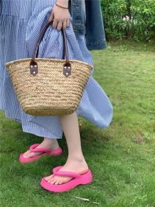 MONLEYTA | Womens Thick Bottomed Sandals Summer Outdoor Flip Flops Anti-Slip Odor Resistant Beach Slippers Casual Style EVA Material