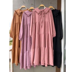 MIDI DRESS KEKINIAN KRINGKEL AIRPLOW URAGIRI TERBARU REAL PICT FIT TO XL