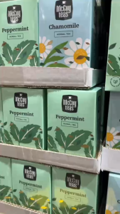McCoy Teas Peppermint Green Tea Jasmine & Chamomile - 20 Enveloped Tea Bags Herbal Beverage for Relaxation Refreshment