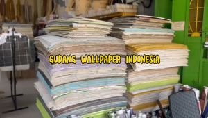Wallpaper Stiker Dinding Kamar Tidur Ukuran 45 cm x 10 m Motif Salur Garis Biru Pink Hijau bisa COD