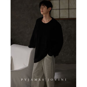 Thermal Thick Stripe Couple Pajamas