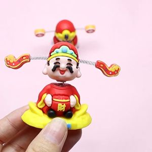 มินิฟิกเกอร์เทพเจ้าแห่งโชคลาภเครื่องประดับโฮมออฟฟิศการ์ตูนน่ารักบีบอัดและโชคลาภเครื่องประดับติดรถยนต์