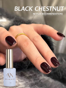 MN 1-12pcs 12ML Winter Popular Gel Nail Polish 2025 Whitening Dark Brown Wine Red Nails Nail Salon Red Nails Valentine Day Nails