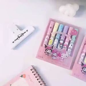 Sanrio Colour Highlighter Set 三丽欧荧光笔套装 Pen Penanda Warna Kartun Comel Student Stationery Eye Protection Cute Colour Pen School