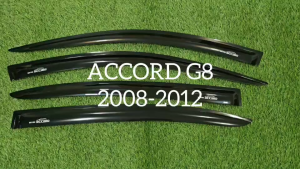 กันสาด คิ้ว 4ชิ้น ดำทึบ ทรงเรียบ ฮอนด้า แอดคอด G8 HONDA ACCORD 2008 2009 2010 2011 2012 2013 ใส่ร่วมกันได้ A
