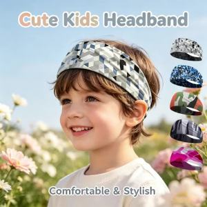 WRELS | Kids Sport Sweatbands Breathable Sweat Wicking Athletic Football Ice Silk Headband Quick Dry Outdoor Cycling Tennis Hairband