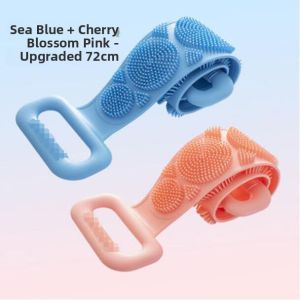 Silicone Bath Towel Back Scrubber Mens Womens Bathing Cleaning Tool Mud Removal Back Exfoliating Brush Home Personal Care