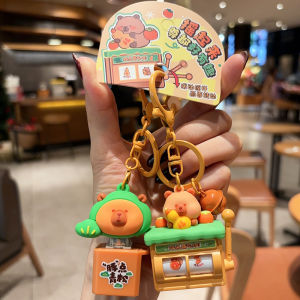 Luminous Music Button Capybara Keychain Prize Wheel Toy Stress Relief Creative Gift Alloy ABS PVC Electronic Components
