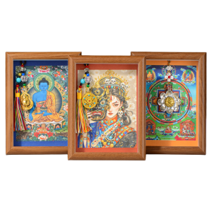 ZANGCUN | Female Wealth Goddess Thangka Wooden Frame