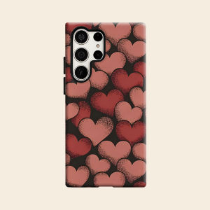 BILIBILI | Gradient Pink Heart Luxury Fashion Full Lens Protective Case for Samsung Galaxy S26 S25 S24 A56 A36 Plus Ultra