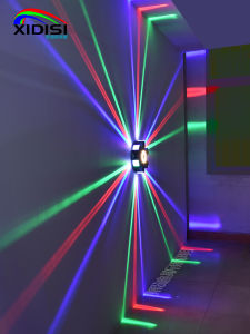 Modern Minimalist Outdoor Waterproof Colorful Changing Wall Lamp Decorative Bar Casual Atmosphere Light KTV Lighting Source